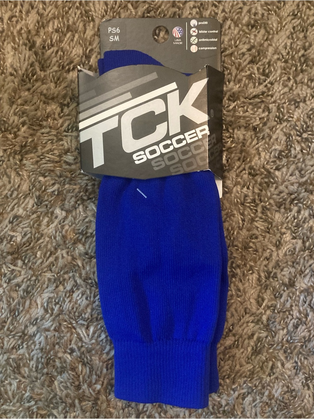 NEW TCK Finale Soccer Royal Blue Knee Socks, Sz S Youth 12-5, Athletics Sports